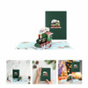 Snowy Journey with Colorful Train Pop Up Christmas Card