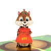 Charming Squirrel Nutty Celebration 3D Pop Up Greeting Card