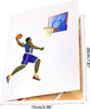 Basketball Players 3D Pop Up Greeting Card