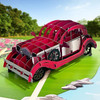 Vintage Red Car 3D Pop Up Greeting Card - Birthday Holiday Event