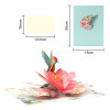 Hummingbird Whispers Pink Blossom 3D Pop Up Greeting Card - Mother's Day Birthday