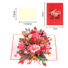 Red Carnation Delight 3D Pop Up Greeting Card