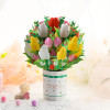 Tulip Charm 3D Pop Up Greeting Card - Mother's Day Birthday Wedding Anniversary