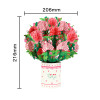 Carnation Charm 3D Pop Up Greeting Card - Mother's Day Birthday Wedding Anniversary