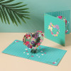 Floral Heart Wreath 3D Pop Up Thank You Card