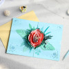 Blushing Peony Bloom 3D Pop Up Greeting Card - Birthday Mother's Day