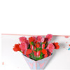 Carnation Charm 3D Pop-Up Floral Greeting Card - Mother's Day Anniversary Birthday