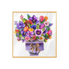 Floral Fantasy Paper Bouquet 3D Vase Pop Up Greeting Card - Mother's Day Birthday Wedding Anniversary 