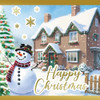 Pack of 10 Snowman & Winter Scene Christmas Boxed Cards - Holiday Greeting Cards, 2 Designs with Envelopes