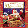 Pack of 10 Festive Sleigh Ride Christmas Boxed Cards - Holiday Greeting Cards, 2 Designs with Envelopes