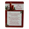 In Loving Memory of a Dear Grandma Christmas Graveside Keepsake Card - Candle & Holly Design Remembrance Card