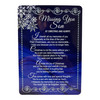 Missing You Son at Christmas Graveside Keepsake Card - Loving Memory Poem Design with Snowflakes