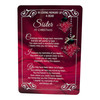 In Loving Memory of a Dear Sister Christmas Graveside Keepsake Card - Festive Design Memorial Card
