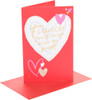 Hearts Design Fiancée Valentine's Day Card