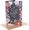 Graphic Florals and Foliage Design Wife Valentine's Day Card