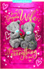 Bears Sat With Rose Wife Keepsake 3D Valentine's Day Card