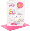 Cat Design Best Mum Mother's Day Card Includes Pin Badge
