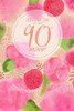 Floral Design 90th Birthday Card For Her