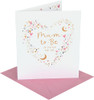 Hearts and Starts in Heart Shape Mum to Be Congratulations Card