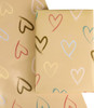 Pack of 4 Sheets Love Hearts Wrapping Papers - Birthday Wedding Anniversary Valentines Christmas Father's Day