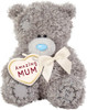 Me to You Tatty Teddy 'Amazing Mum' 10cm Plush Bear With Embroidered Flower Official Collection