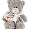Me to You Tatty Teddy 'Amazing Mum' 10cm Plush Bear With Embroidered Flower Official Collection