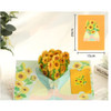 Sunflower Bouquet in Hand 3D Pop Up Greeting Card - Mother's Day Anniversary Birthday Thank You