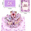 Lilac Flowers Flying & Butterflies Dancing Best Wishes 3D Pop Up Greeting Card