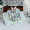 Magnolia Flowers Flying & Butterflies Dancing Best Wishes 3D Pop Up Greeting Card