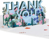 Lettering with Floral Blooms 3D Pop Up Thank You Card