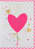 Traditional Graphic Heart Luxury Boxed Wife Birthday Anniversary Card