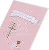Pink Multicaption Design Communion Congratulations Card