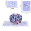Hydrangea Blue Purple 3D Pop Up Greeting Card