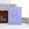 Hydrangea Blue Purple 3D Pop Up Greeting Card
