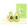 Cute Avocados 3D Pop Up Birthday Card