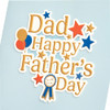 Balloons and Stars Design For Dad Father's Day Card