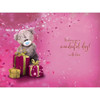 Bear Wiith Presents 3D Holographic 50th Birthday Card