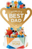 3D Pop Up 'Best Dad' Trophy Father's Day Card