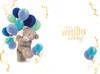 Bear Holding Balloons 3D Photo Finish Keepsake Dad Birthday Card