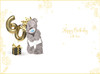 Bear With Balloons 3D Photo Finish Keepsake 60th Birthday Card