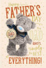 Bear Holding Medal Best Dad 3D Holographic Father's Day Card