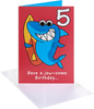 Shark Design 5th Birthday Card