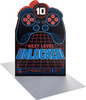 Level Unlocked Gaming Design 10th Birthday Card