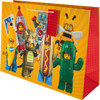 LEGO Mini Figure Icons Extra Large Gift Bag With Matching Gift Tag