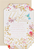 Pink Traditional Floral Design with Heartfelt Verse Wife Anniversary Card