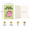 Adult Level Unlocked New Home Congratulations Card