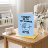The Tiny Roommate New Baby Congratulations Card