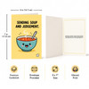 Sending Soup and Judgement Get Well Soon Greeting Card
