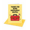Thanks for Being Ridiculously Helpful Thank You Card