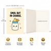 Smol But In Charge New Baby Congratulations Card